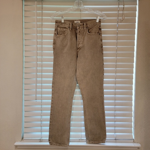 Citizens of Humanity Jolene High Rise Straight Vintage Jeans Size 24 Beige Denim - Picture 1 of 8